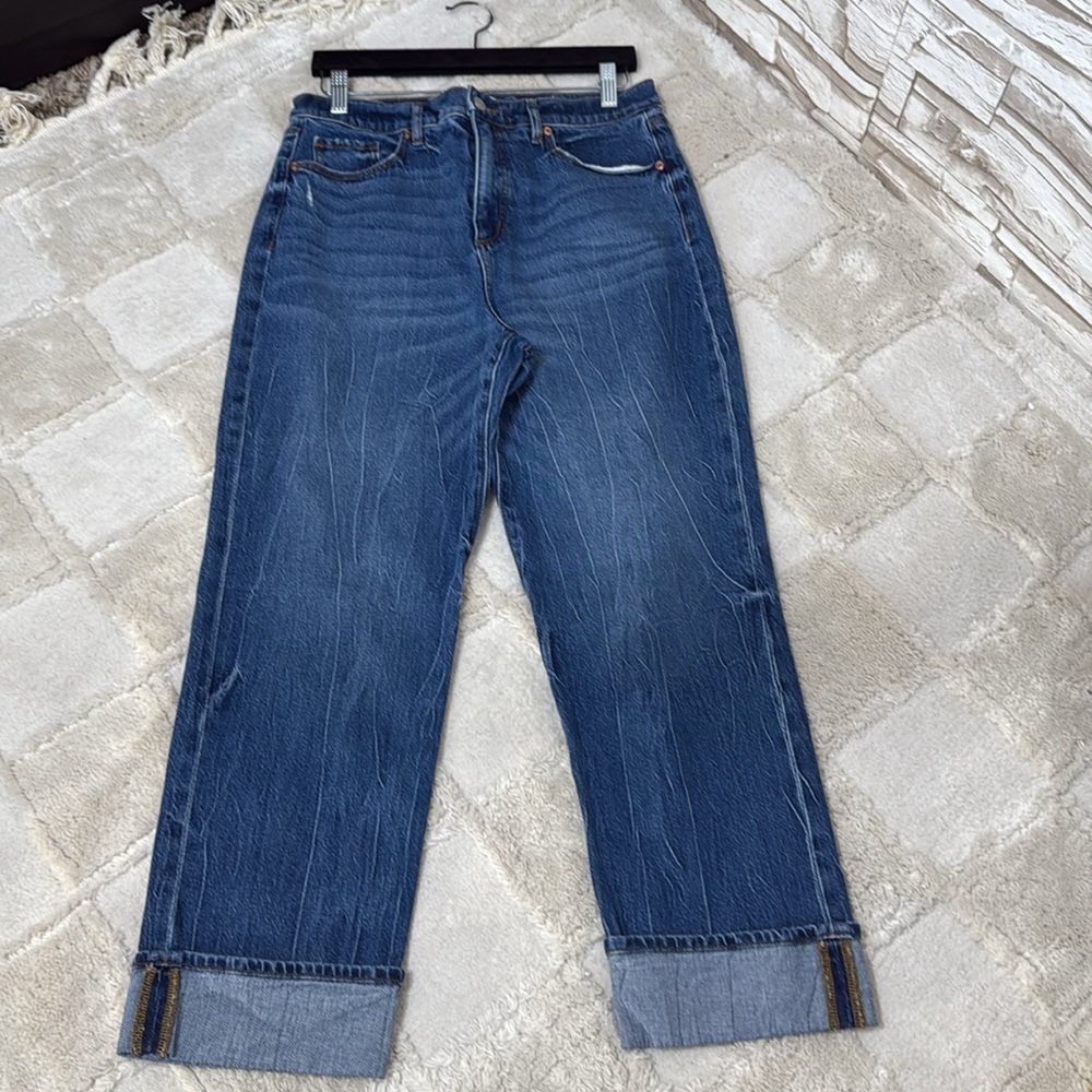 LOFT 30/10 Women's The Straight Blue Jeans - Picture 6 of 11